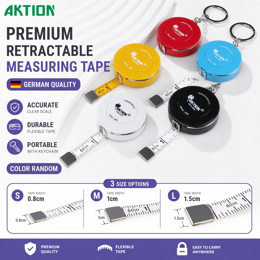 Tape Measure - Miarka krawiecka 1.5M 60 cali AKTION,