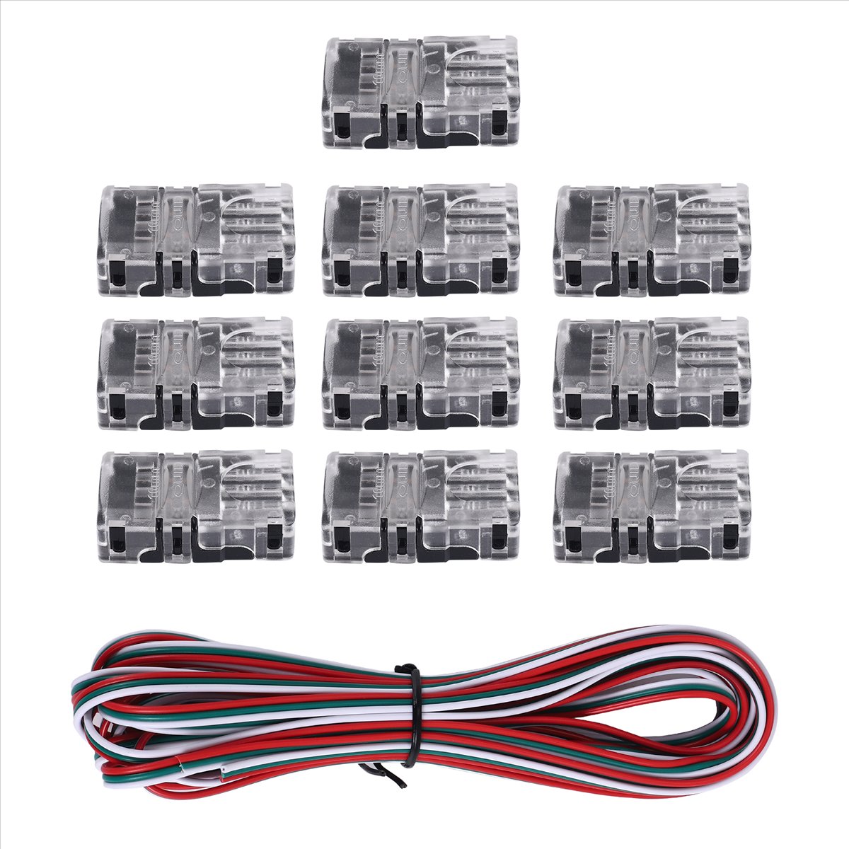 Led Strip Lights - Kompatybilne 11-częściowe regulowane 3-pinowe złącza do