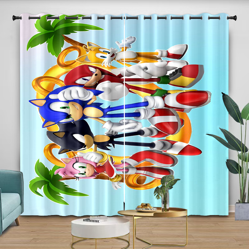 Zasłony Sonic Kreskówka Druk C – Curtain Rods recenzja i cena