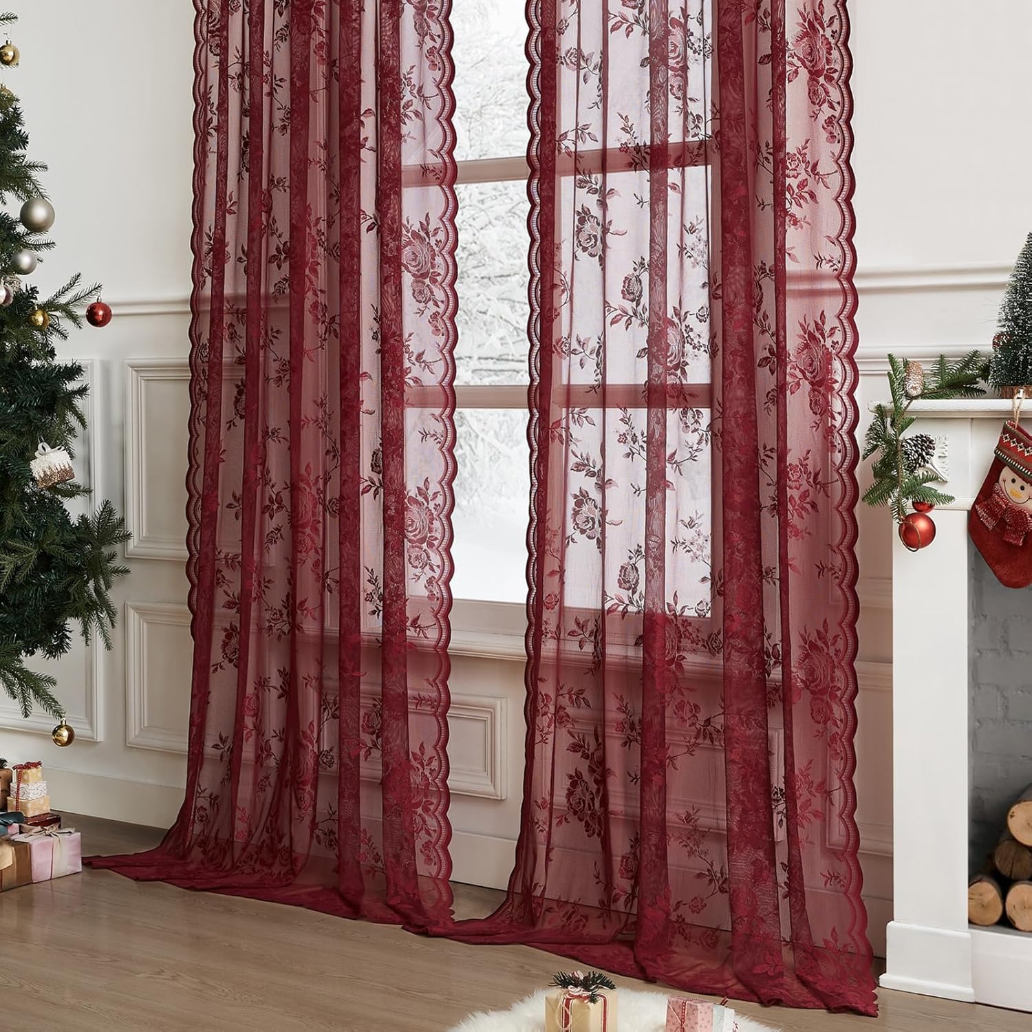 1 szt. bordowych zasłon z koro – Curtain Rods recenzja i cena