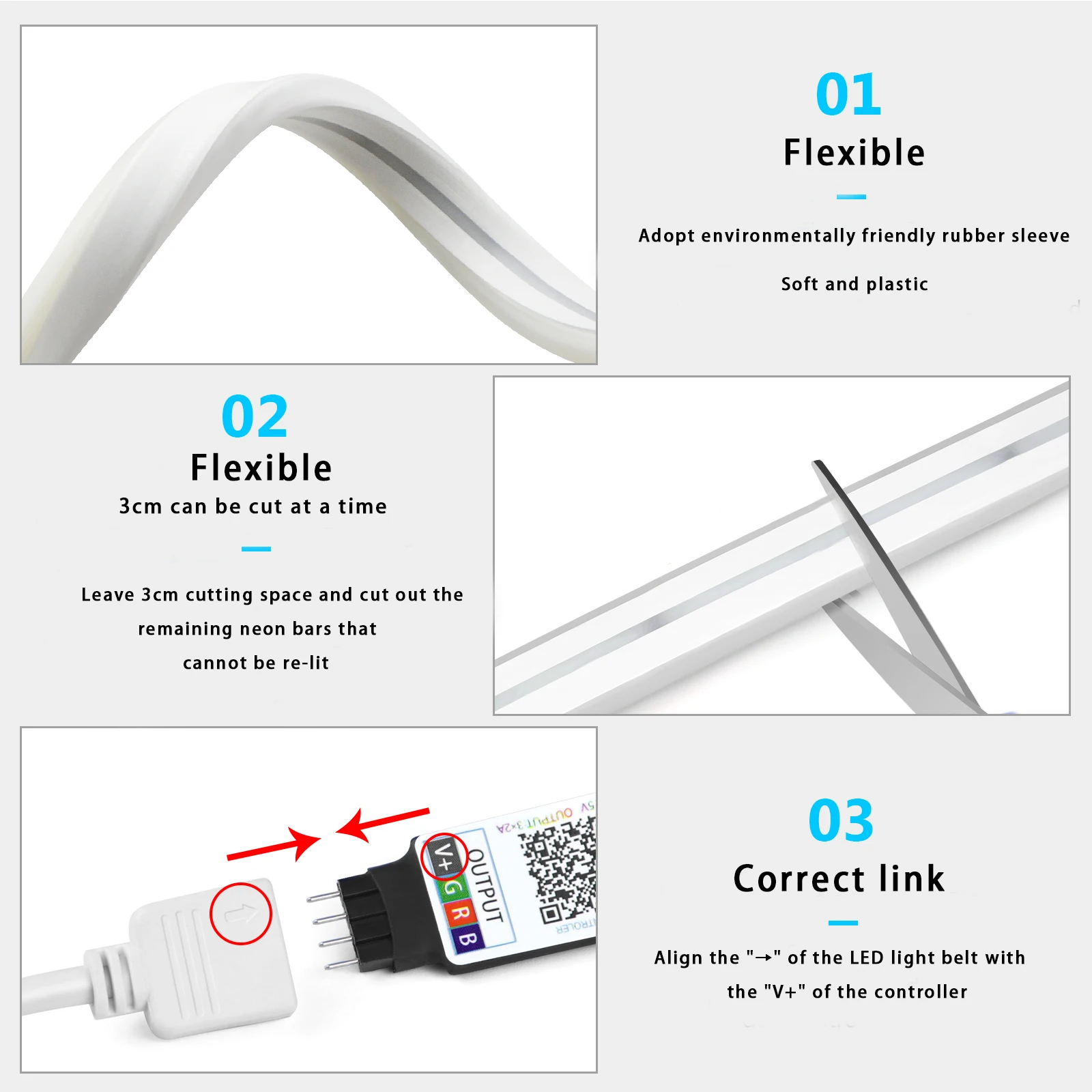 Taśma LED Neon RGB 1-5m, 5V US – Led Strip Lights recenzja i cena